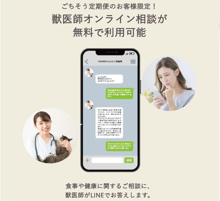 グランツキャットフード_獣医師への無料相談サービス